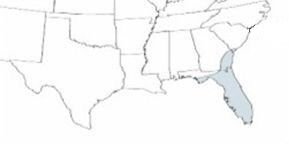 Cabbage Palm - Sabal palmetto - Range map